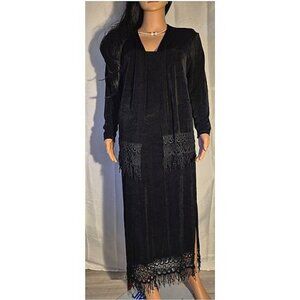 Tanuja Dior ** Beautiful long Black Dress and matching Jacket in size Medium